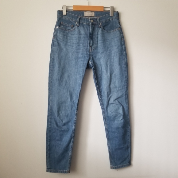 EVERLANE High-Rise Skinny Ankle Jean Mid Blue Size 27 - Picture 3 of 13